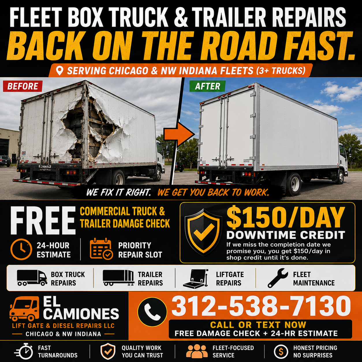 Commercial trailer repair & structural welding 13 - el camiones